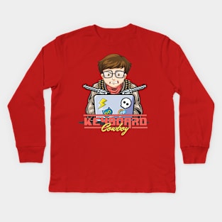 Keyboard Cowboy Kids Long Sleeve T-Shirt